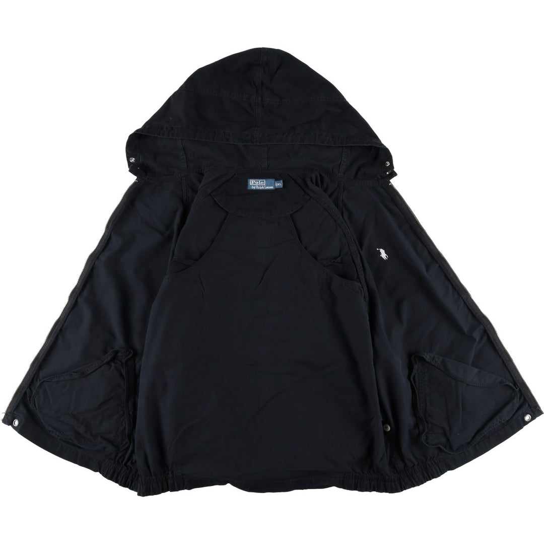 Ralph Lauren POLO by Ralph Lauren cotton hoodie, men's size XL cotton black type Vintage Second Hand