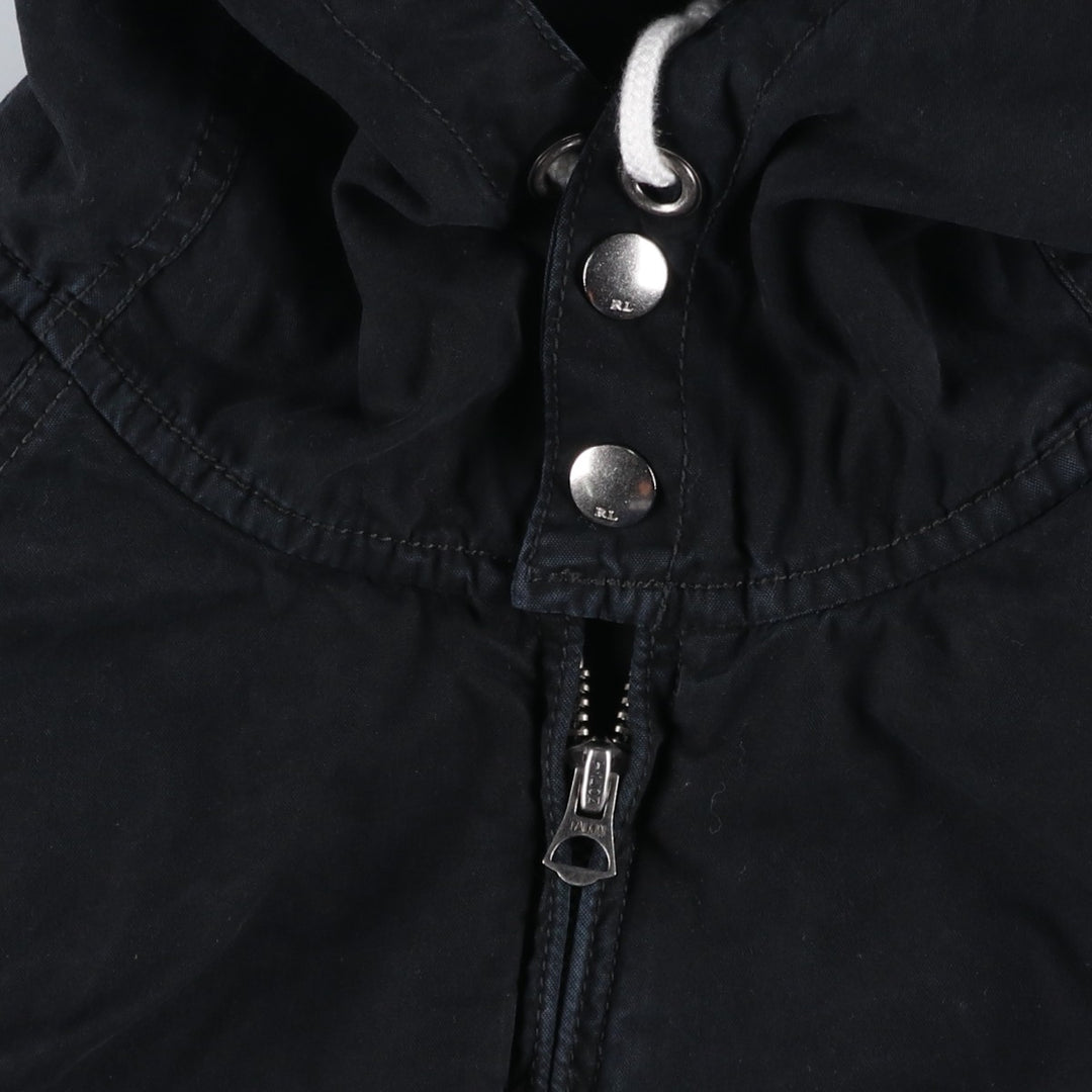 Ralph Lauren POLO by Ralph Lauren cotton hoodie, men's size XL cotton black type Vintage Second Hand