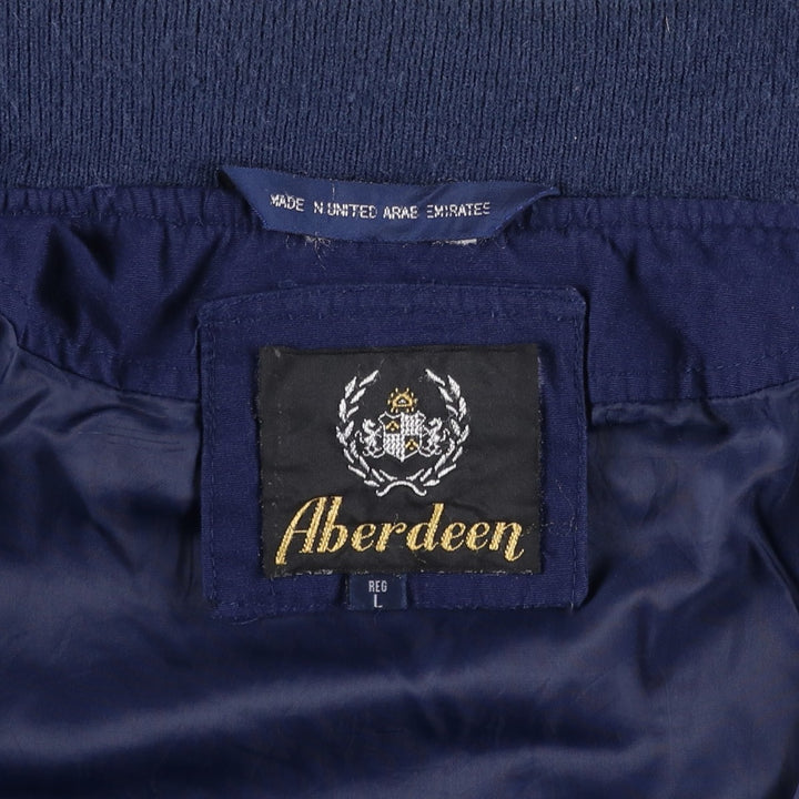 Aberdeen Derby Jacket, Cup Shoulder Jacket, Men's Size L cotton Navy blue Vintage Second Hand