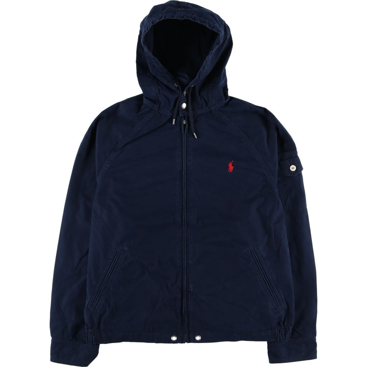 Ralph Lauren POLO RALPH LAUREN cotton hoodie, men's size L cotton navy blue type Vintage Second Hand