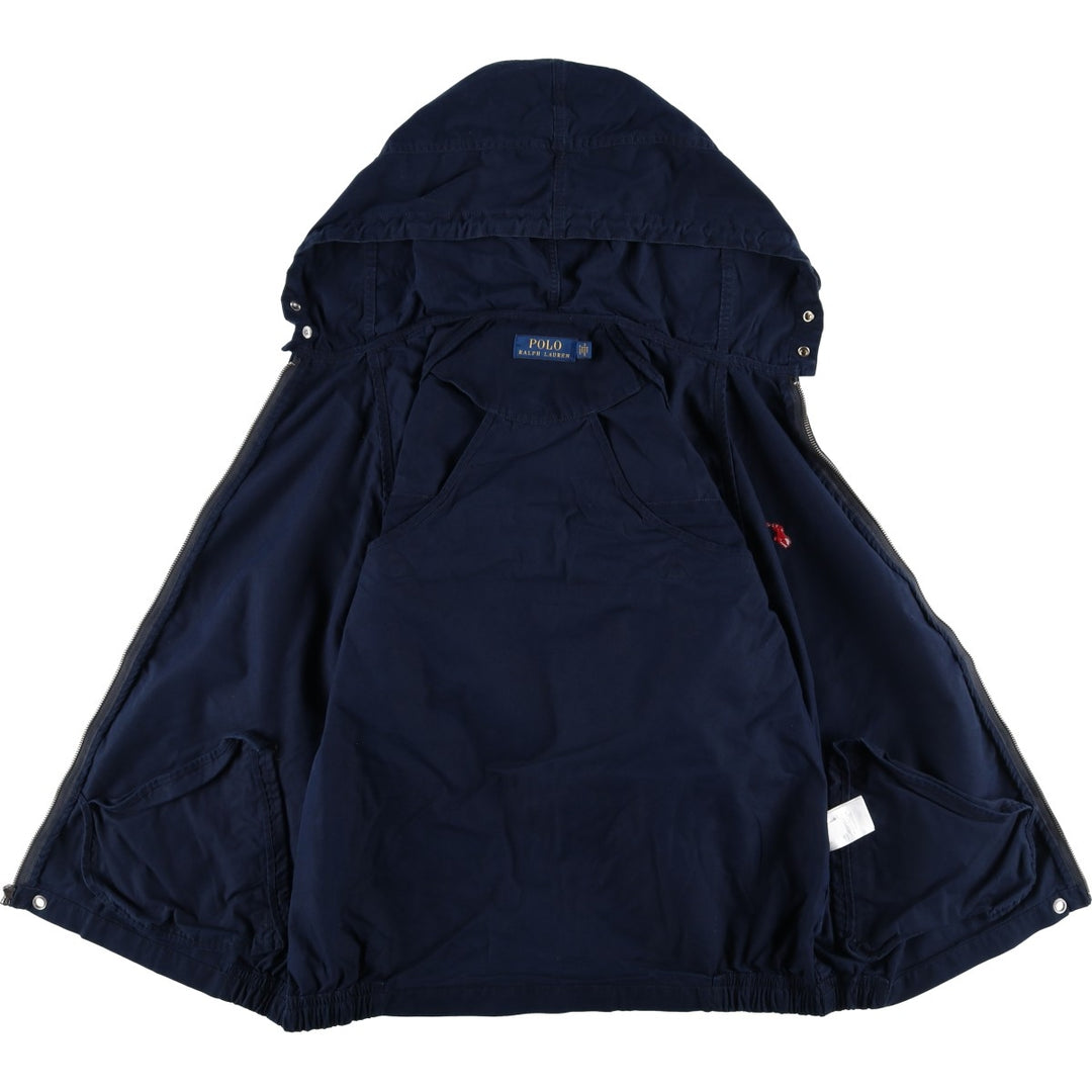 Ralph Lauren POLO RALPH LAUREN cotton hoodie, men's size L cotton navy blue type Vintage Second Hand