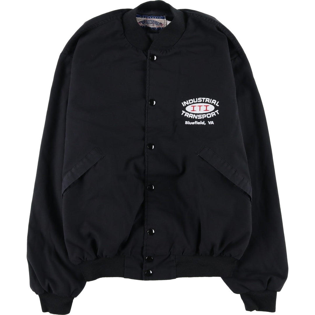 DUNBROOKE WORKWEAR Work Blouson, Made in USA, Men's Size M polyester black type Vintage Second Hand