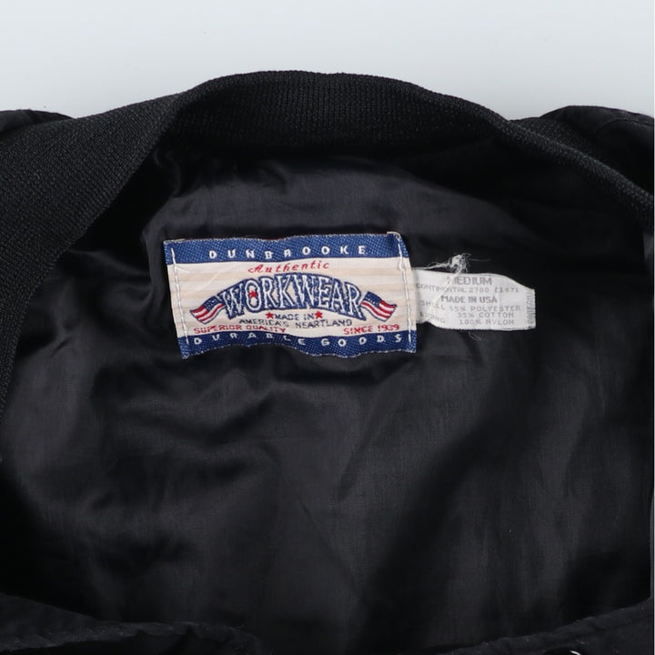 DUNBROOKE WORKWEAR Work Blouson, Made in USA, Men's Size M polyester black type Vintage Second Hand