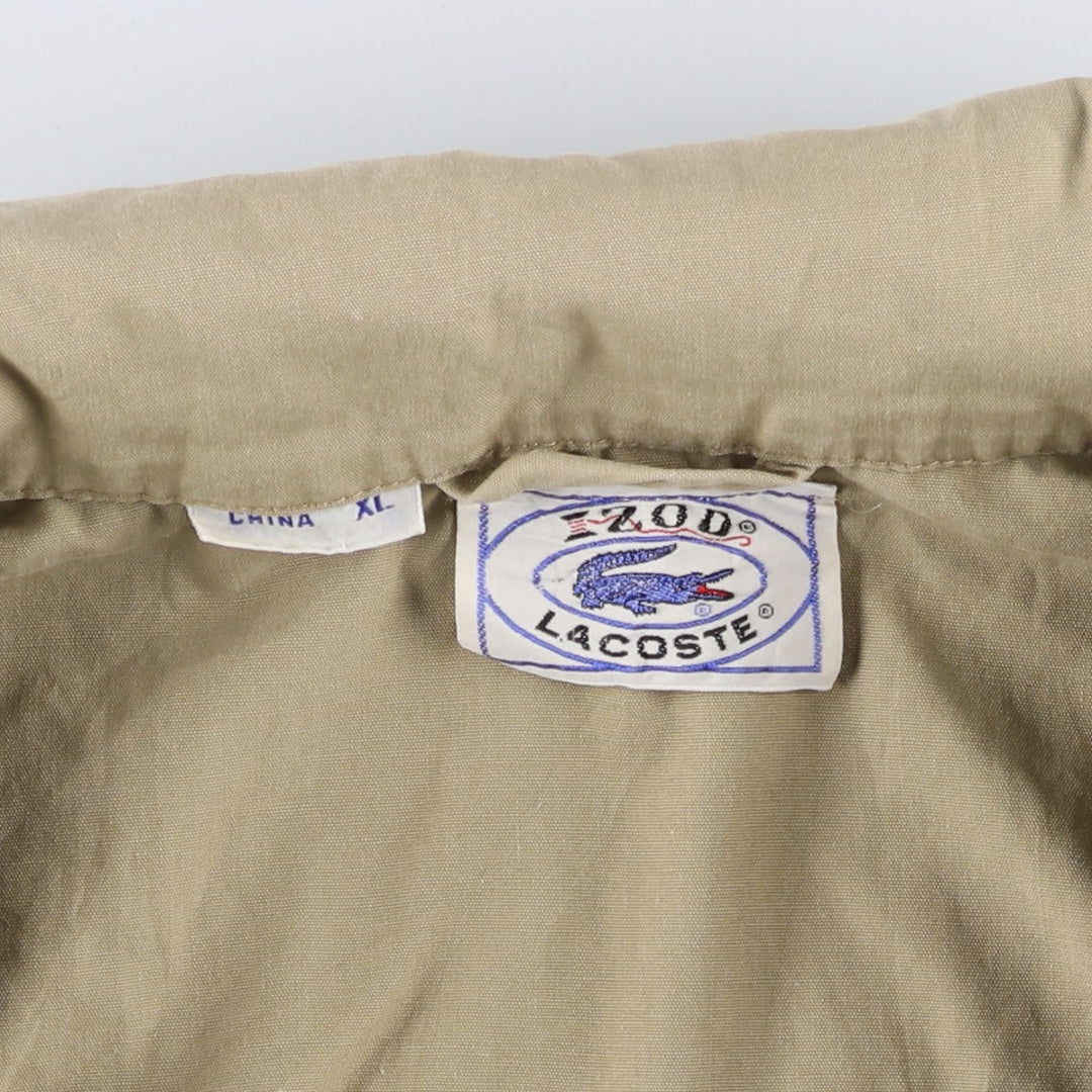 Vintage 70s-80'S Lacoste IZOD cotton jacket, men's size XL cotton Beige type Vintage Second Hand