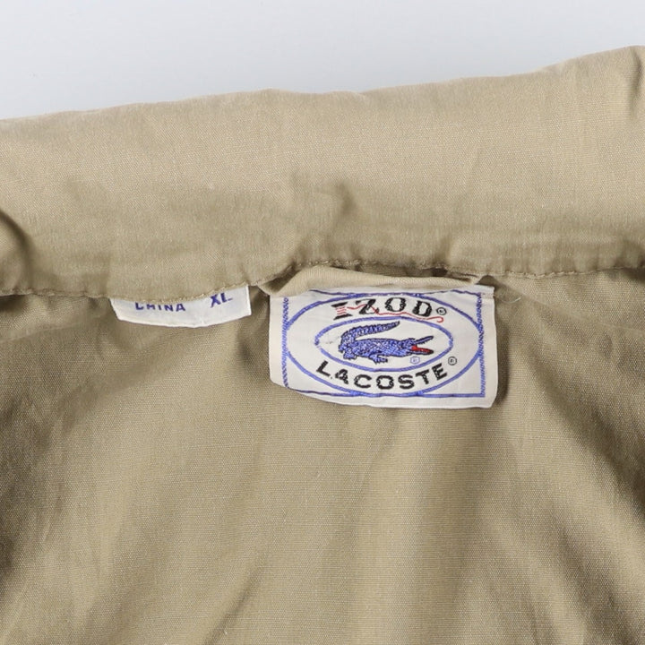 Vintage 70s-80'S Lacoste IZOD cotton jacket, men's size XL cotton Beige type Vintage Second Hand