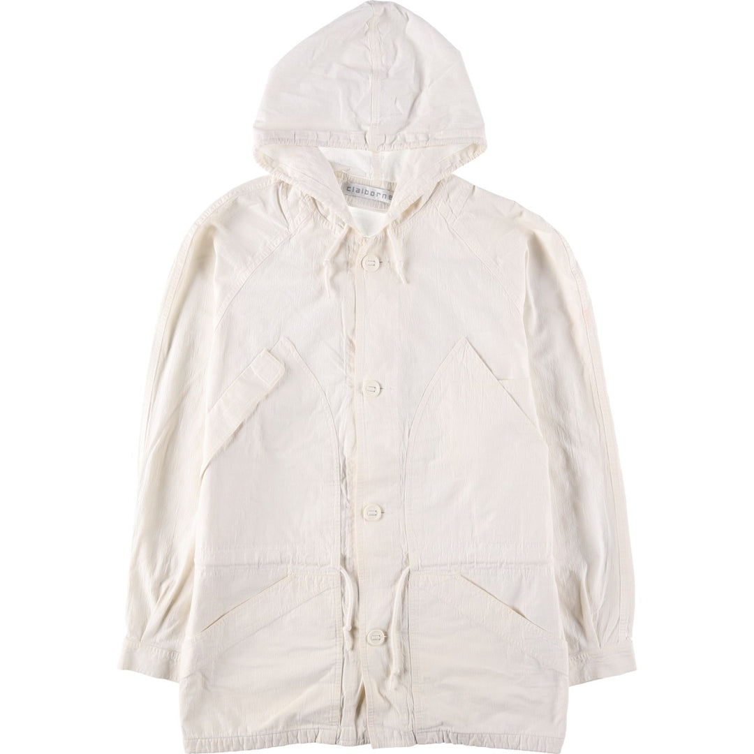 Liz Claiborne cotton hoodie, men's size S cotton white type Vintage Second Hand