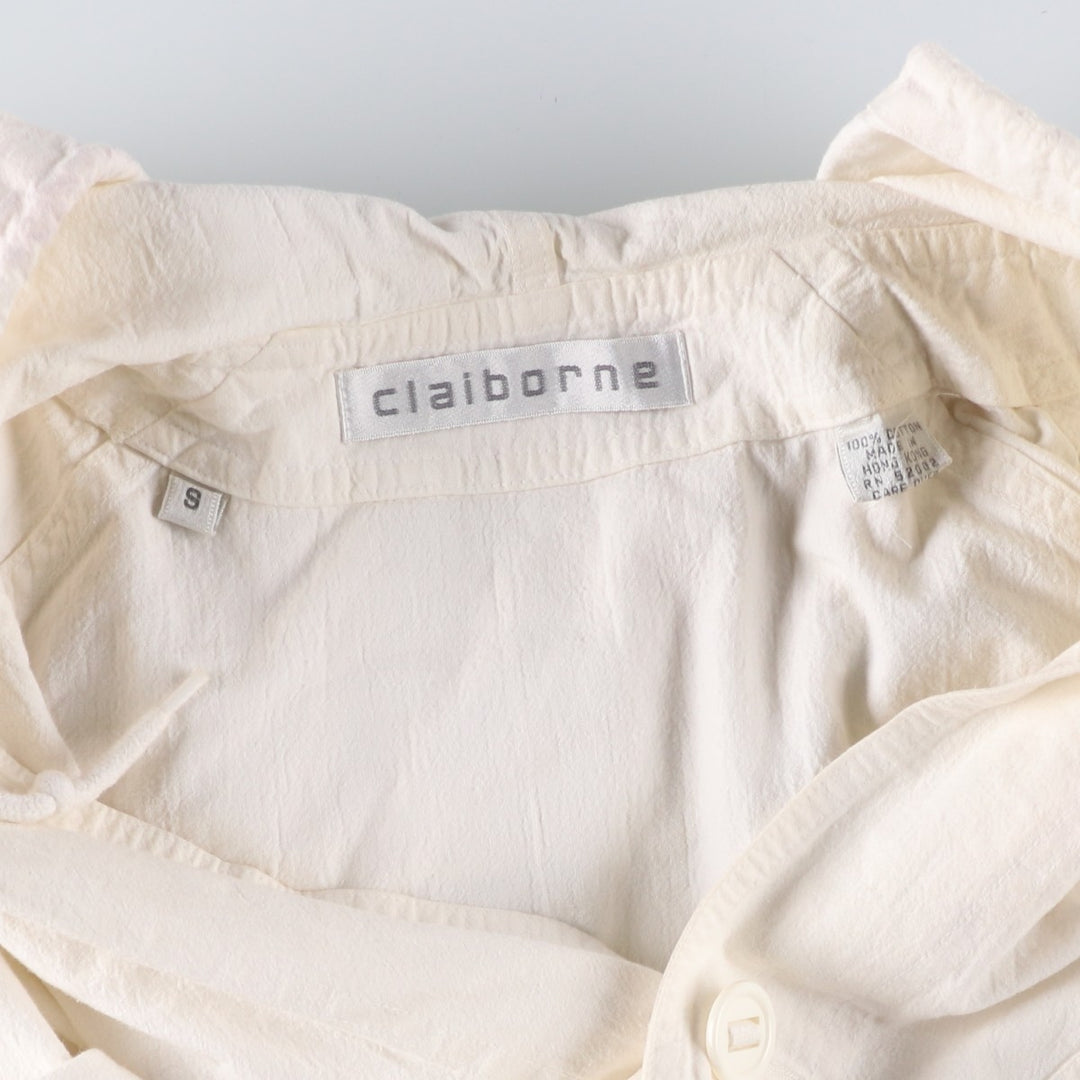 Liz Claiborne cotton hoodie, men's size S cotton white type Vintage Second Hand