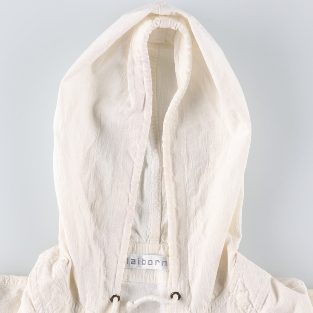 Liz Claiborne cotton hoodie, men's size S cotton white type Vintage Second Hand