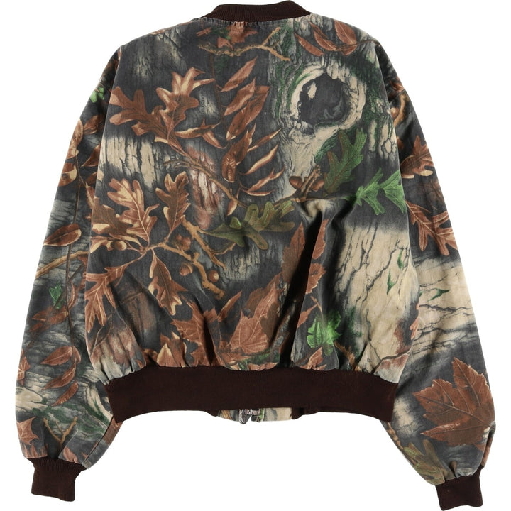 Vintage 90'S Trail Crest Camouflage Pattern Realtree Camo Blouson, Made in USA, Men's XXL unclear brown type Vintage Second Hand