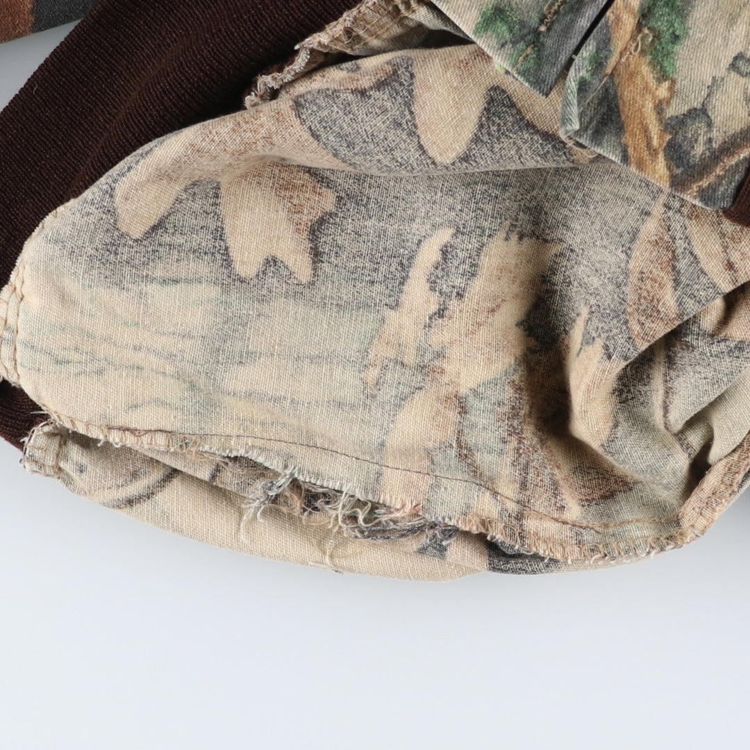 Vintage 90'S Trail Crest Camouflage Pattern Realtree Camo Blouson, Made in USA, Men's XXL unclear brown type Vintage Second Hand