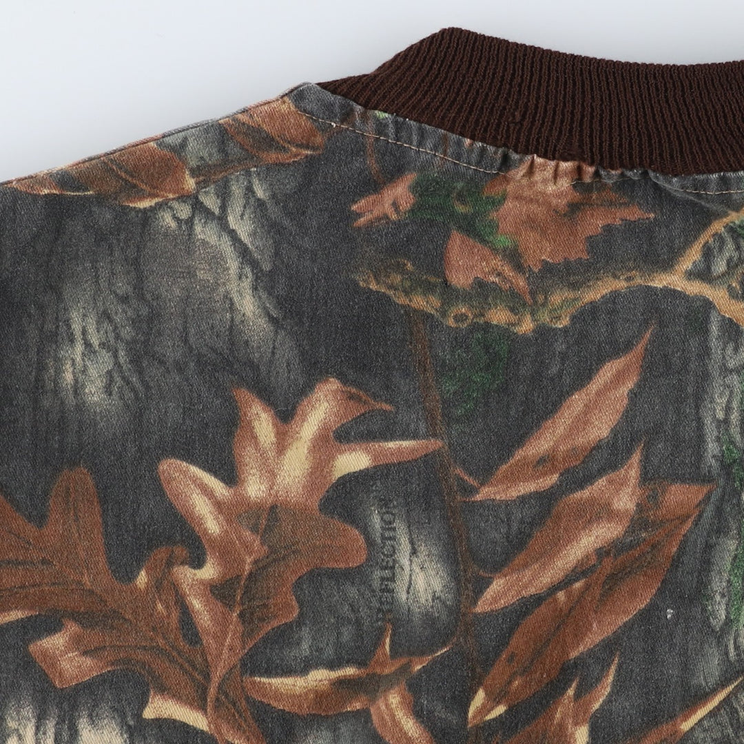 Vintage 90'S Trail Crest Camouflage Pattern Realtree Camo Blouson, Made in USA, Men's XXL unclear brown type Vintage Second Hand