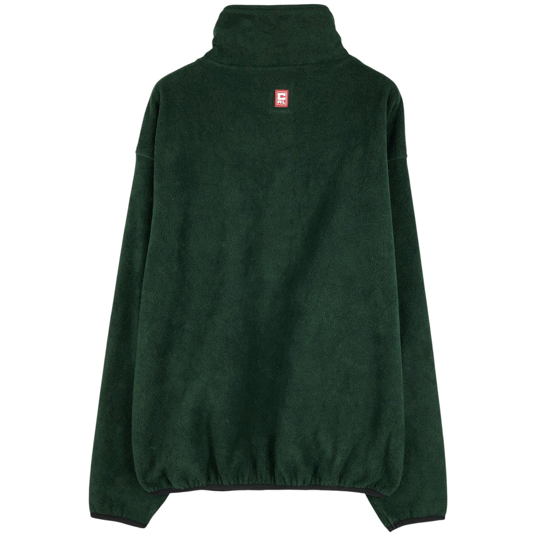 Ralph Lauren Chaps Half-Zip Fleece Pullover, Men's Size L polyester green type Vintage Second Hand