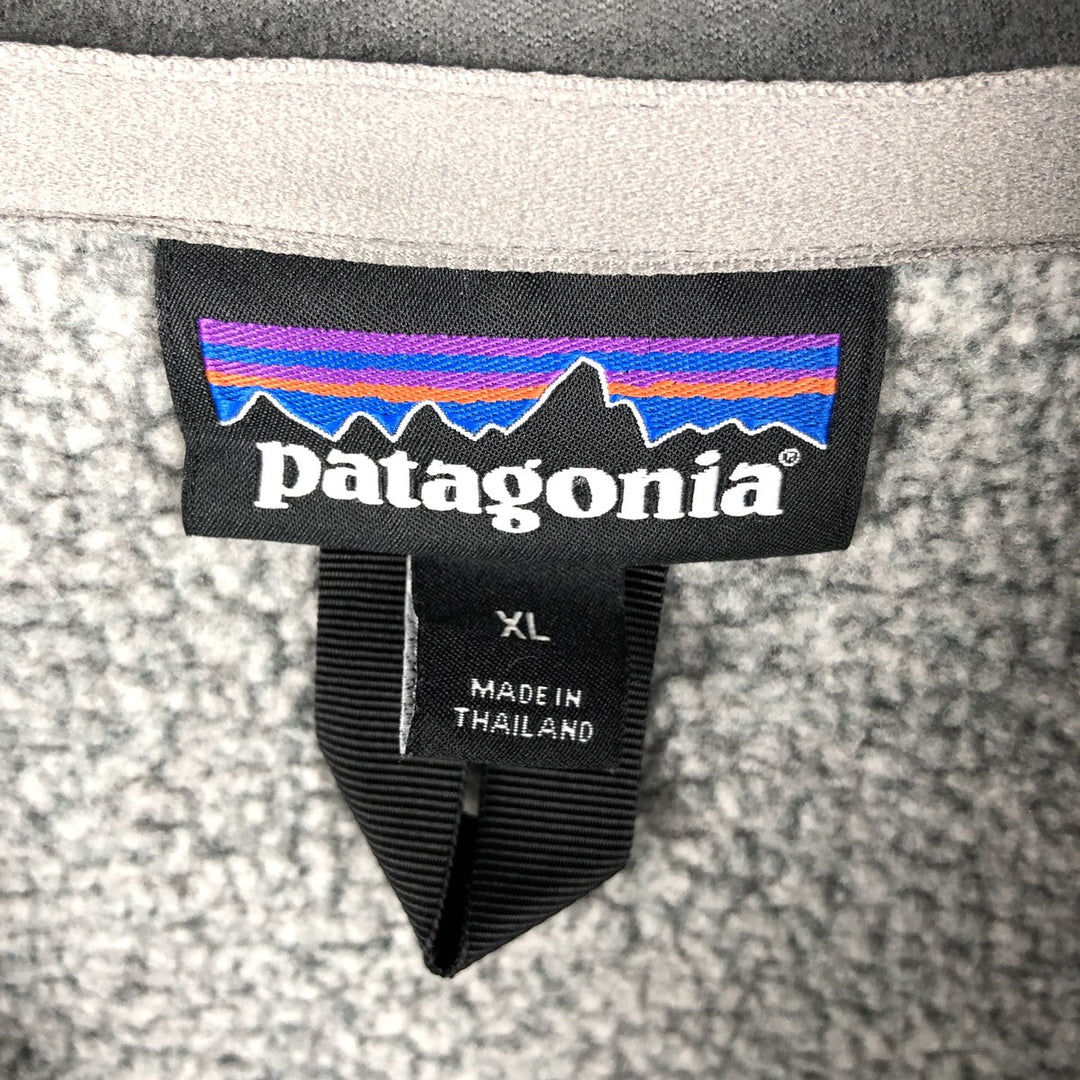 Patagonia Better Sweater 25523FA22 Half-Zip Fleece Pullover, Men's XL recycled polyester gray type Vintage Second Hand