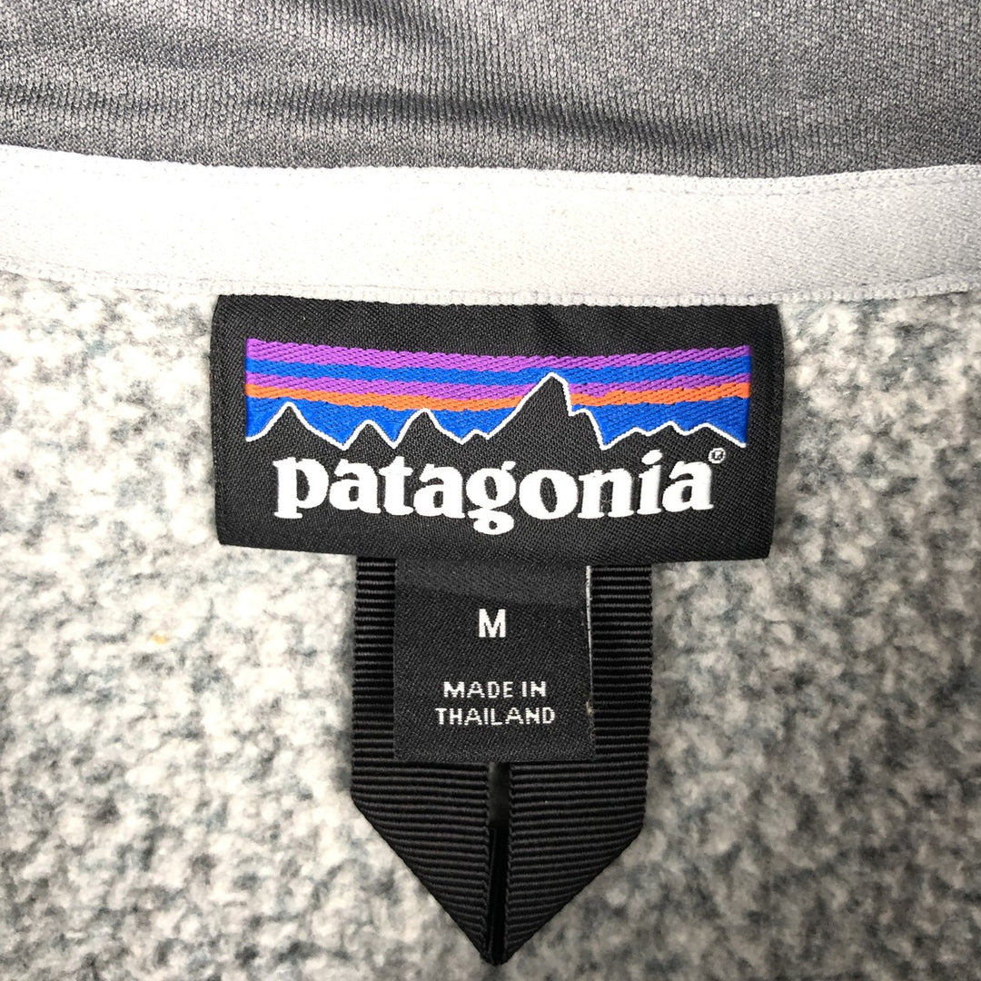 Patagonia Better Sweater 25522FA18 Half-Zip Fleece Pullover, Men's Size Medium polyester gray type Vintage Second Hand