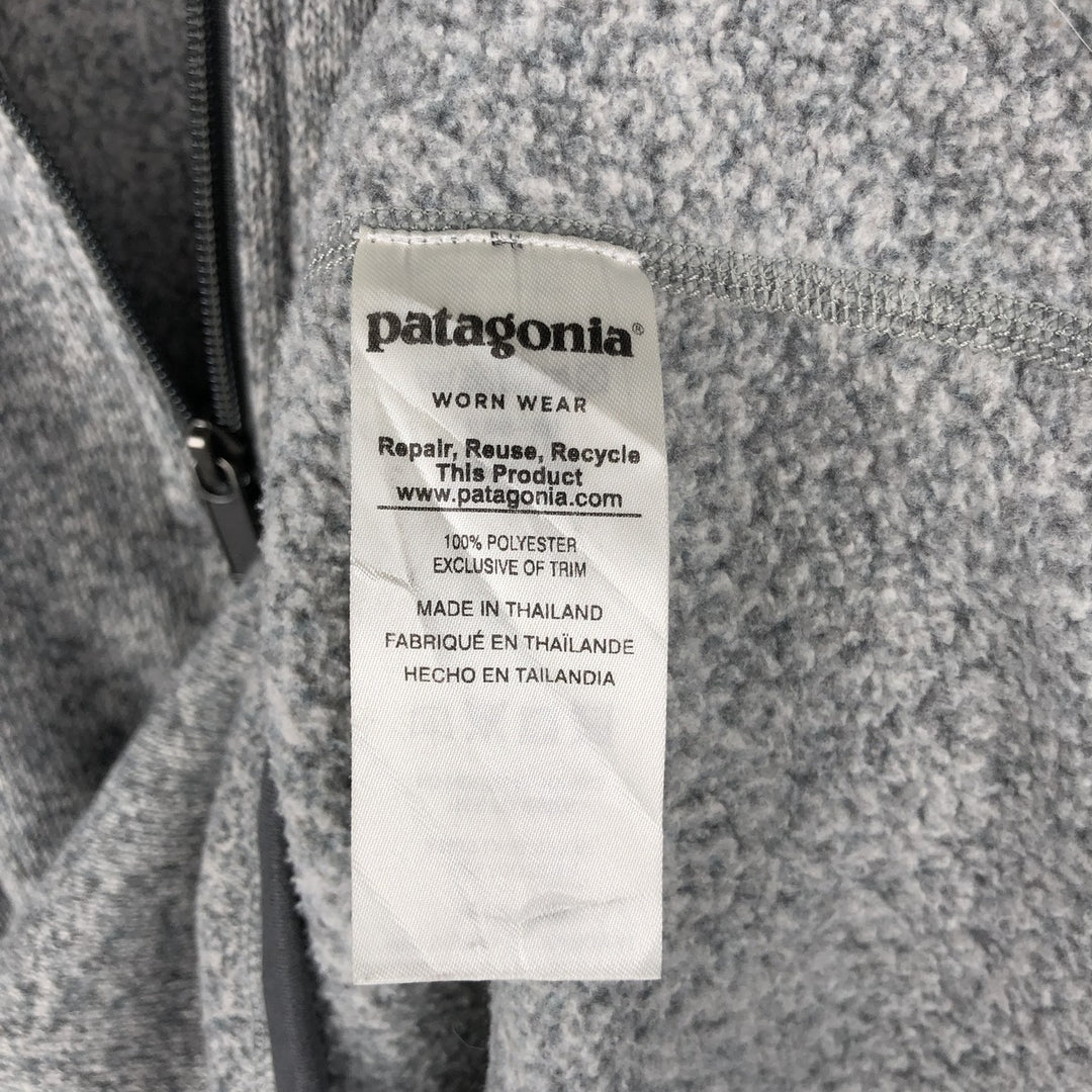 Patagonia Better Sweater 25522FA18 Half-Zip Fleece Pullover, Men's Size Medium polyester gray type Vintage Second Hand