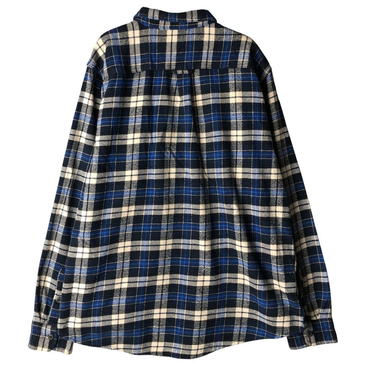 ORVIS Long Sleeve Heavy Flannel Check Shirt, Men's XL cotton blue type Vintage Second Hand