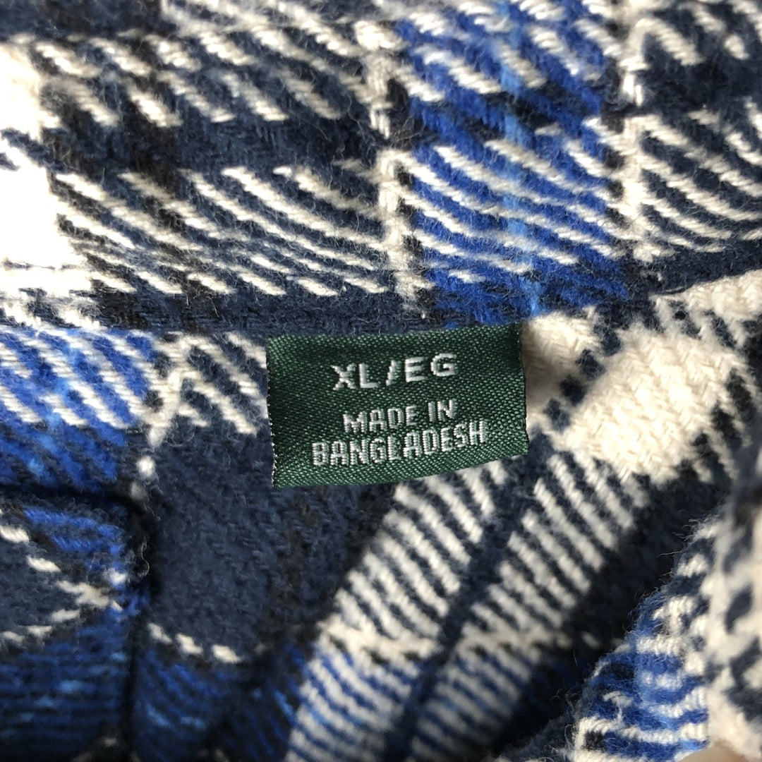 ORVIS Long Sleeve Heavy Flannel Check Shirt, Men's XL cotton blue type Vintage Second Hand