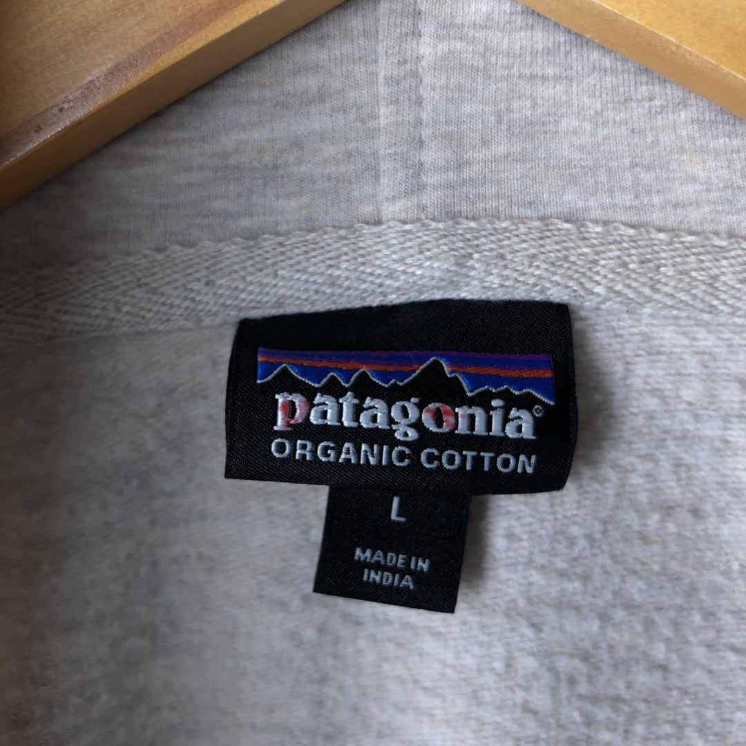Patagonia Organic Cotton Full-Zip Hoodie, Men's Size L cotton pale white type Vintage Second Hand