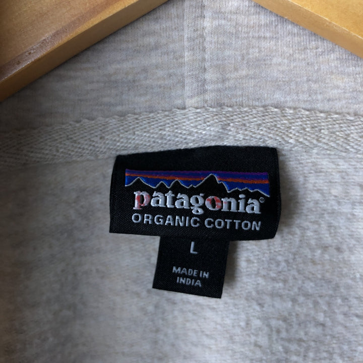 Patagonia Organic Cotton Full-Zip Hoodie, Men's Size L cotton pale white type Vintage Second Hand