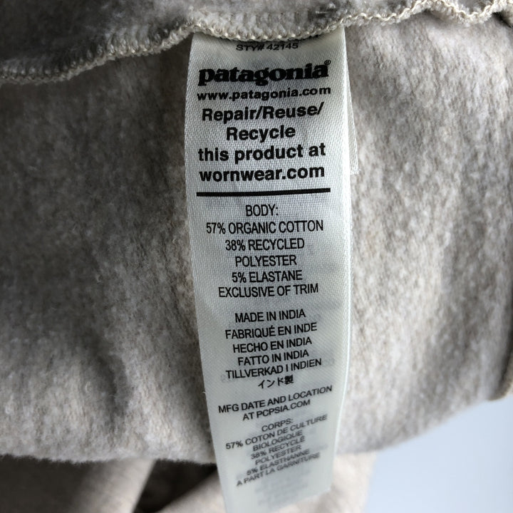 Patagonia Organic Cotton Full-Zip Hoodie, Men's Size L cotton pale white type Vintage Second Hand