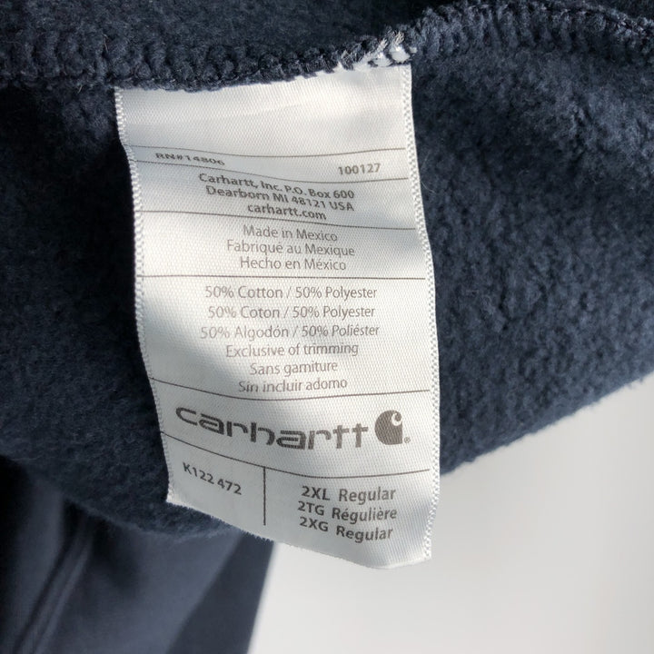 Carhartt Original Fit Full-Zip Hoodie, Men's XXL cotton navy blue type Vintage Second Hand