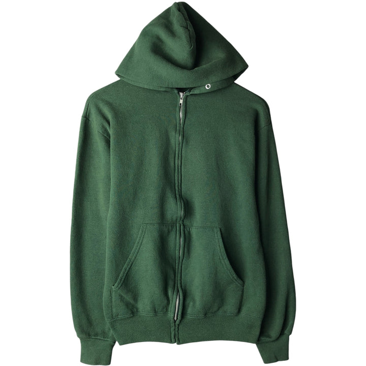 Vintage 90'S Jerzees full-zip sweatshirt hoodie, made in the USA, size M. cotton green type Vintage Second Hand