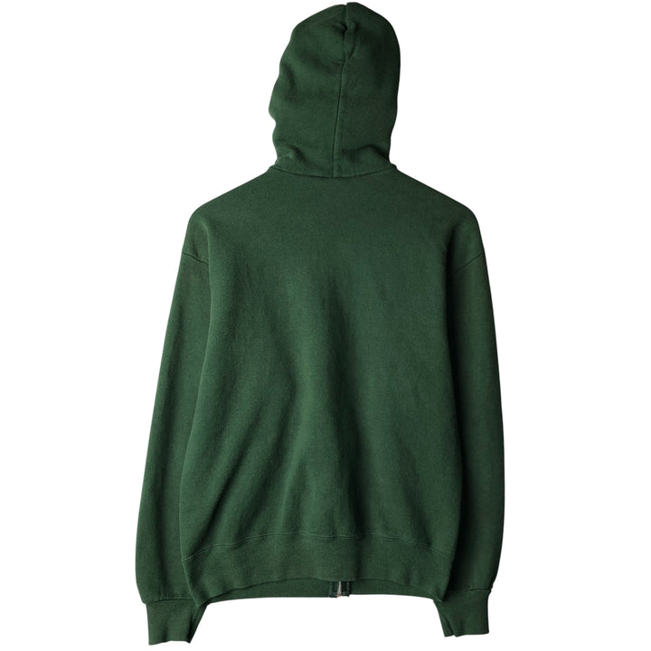 Vintage 90'S Jerzees full-zip sweatshirt hoodie, made in the USA, size M. cotton green type Vintage Second Hand