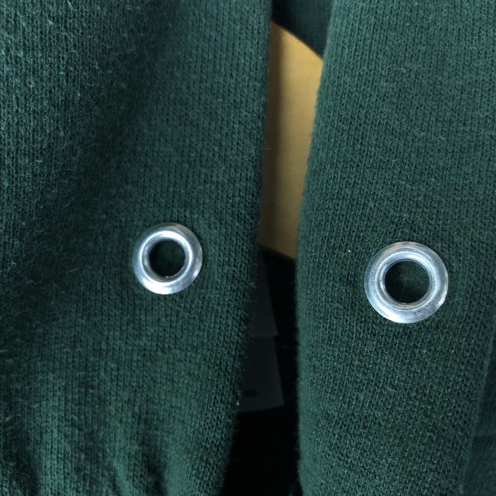 Vintage 90'S Jerzees full-zip sweatshirt hoodie, made in the USA, size M. cotton green type Vintage Second Hand