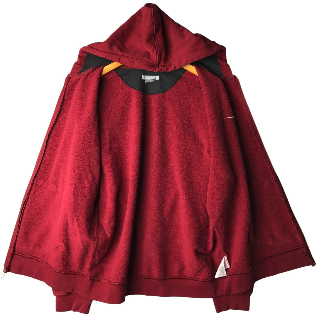 Nike Sweat Full Zip Hoodie Men's Size L cotton red type Vintage Second Hand