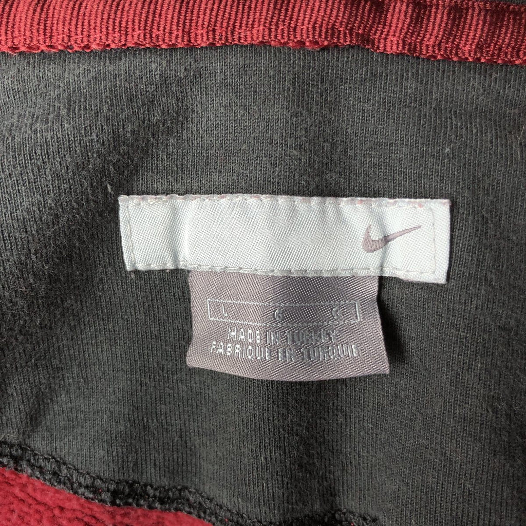 Nike Sweat Full Zip Hoodie Men's Size L cotton red type Vintage Second Hand