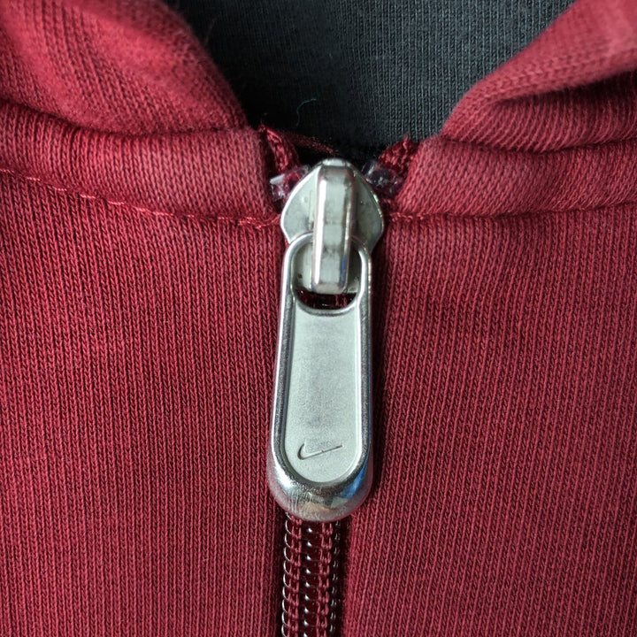 Nike Sweat Full Zip Hoodie Men's Size L cotton red type Vintage Second Hand