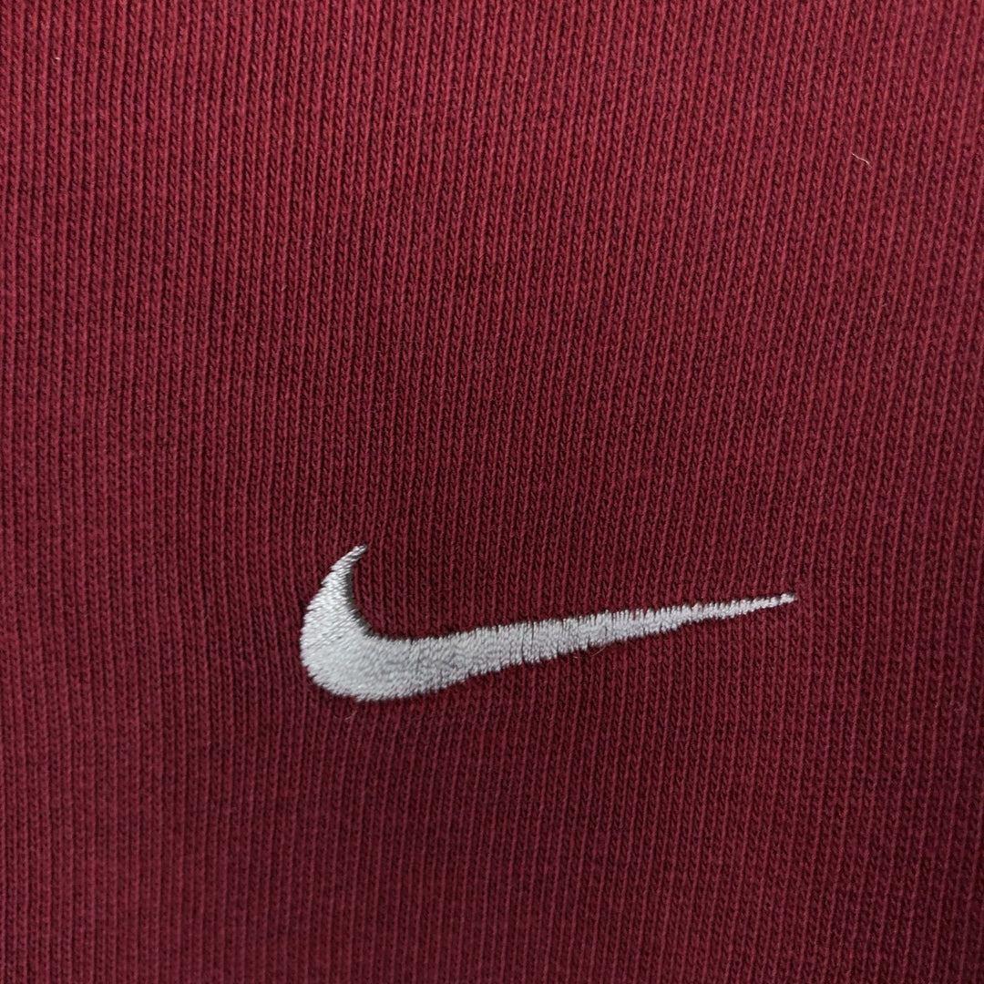 Nike Sweat Full Zip Hoodie Men's Size L cotton red type Vintage Second Hand