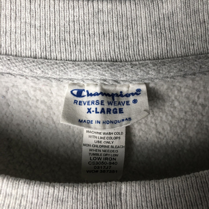 Champion PREMIUM REVERSE WEAVE Premium Reverse Weave College Sweatshirt Trainer Men's XL cotton gray type Vintage Second Hand