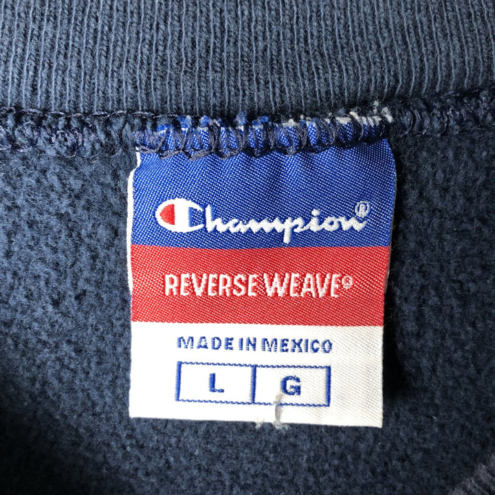 2000'S Champion Reverse Weave Reverse Weave Blank Sweatshirt, Men's Size L cotton navy blue type Vintage Second Hand