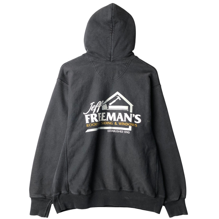 2000'S Champion PREMIUM REVERSE WEAVE Premium Reverse Weave Sweatshirt Pullover Hoodie, Men's Size L unclear black type Vintage Second Hand
