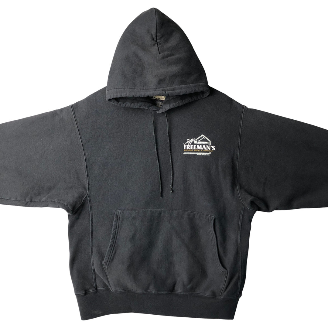 2000'S Champion PREMIUM REVERSE WEAVE Premium Reverse Weave Sweatshirt Pullover Hoodie, Men's Size L unclear black type Vintage Second Hand