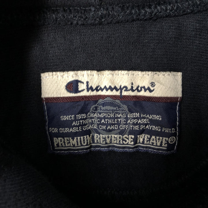 2000'S Champion PREMIUM REVERSE WEAVE Premium Reverse Weave Sweatshirt Pullover Hoodie, Men's Size L unclear black type Vintage Second Hand