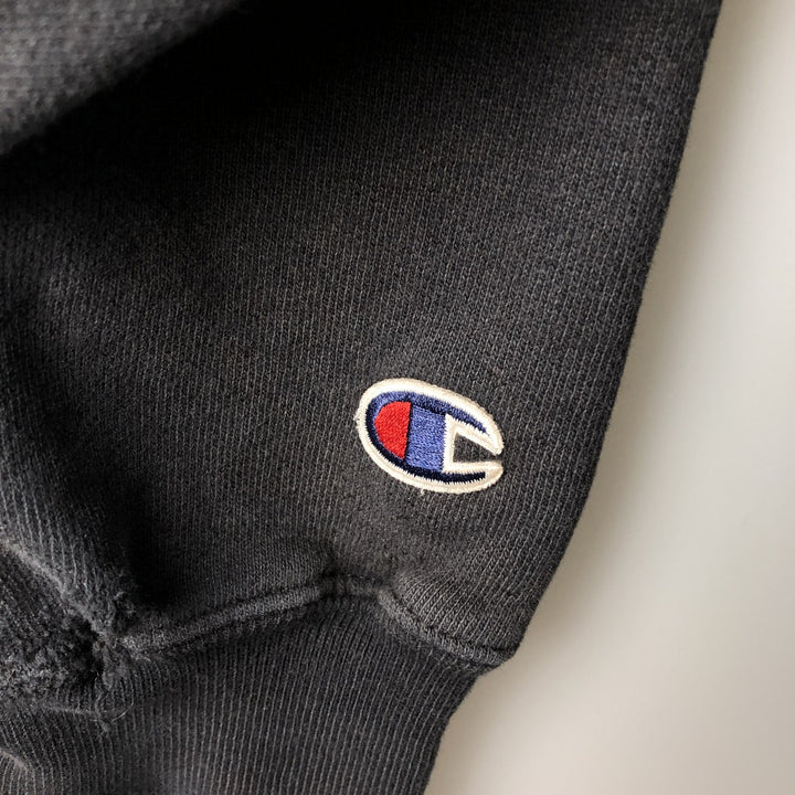 2000'S Champion PREMIUM REVERSE WEAVE Premium Reverse Weave Sweatshirt Pullover Hoodie, Men's Size L unclear black type Vintage Second Hand
