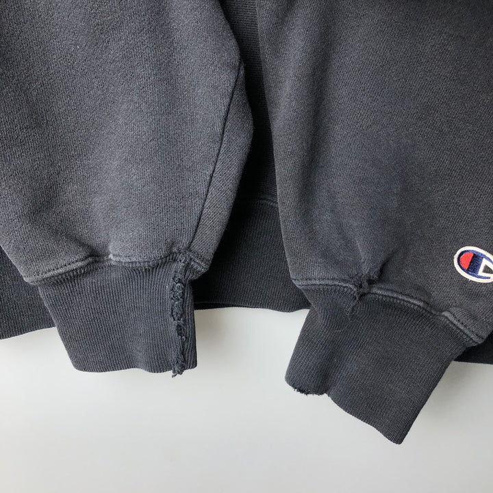 2000'S Champion PREMIUM REVERSE WEAVE Premium Reverse Weave Sweatshirt Pullover Hoodie, Men's Size L unclear black type Vintage Second Hand