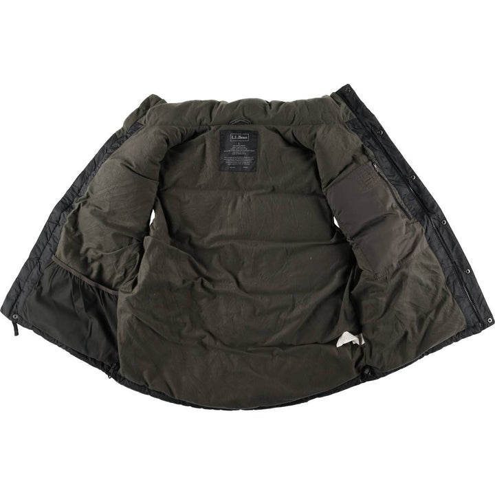 LLBean Goose Down Vest, Men's Size L Nylon black type Vintage Second Hand