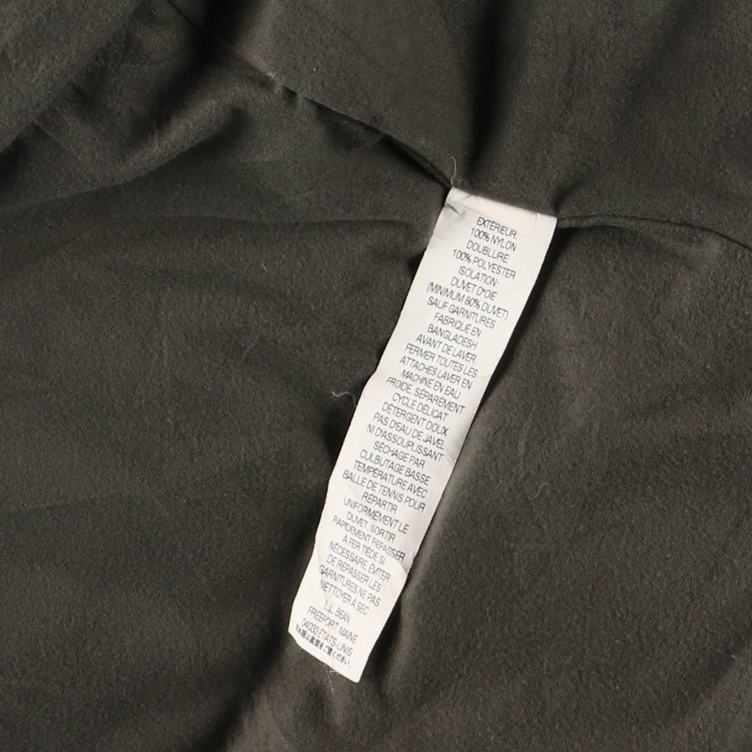 LLBean Goose Down Vest, Men's Size L Nylon black type Vintage Second Hand