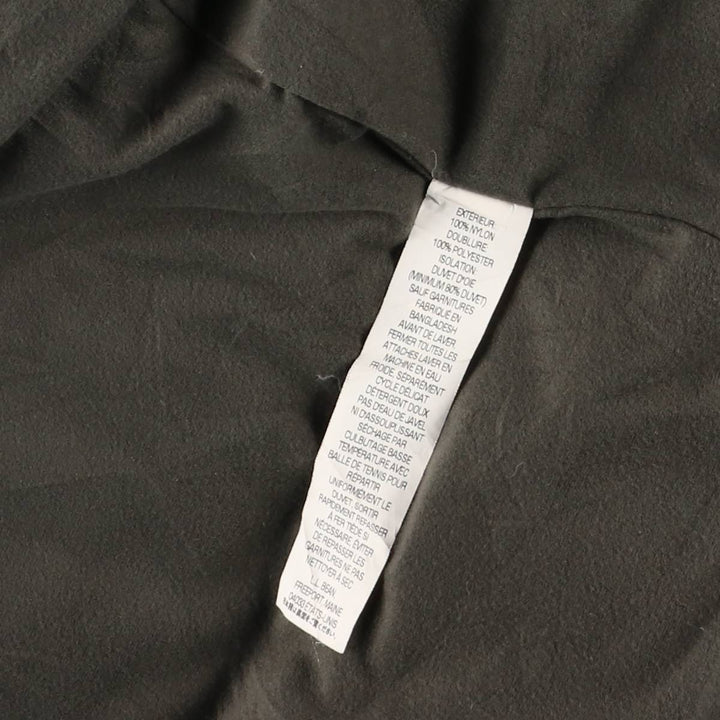 LLBean Goose Down Vest, Men's Size L Nylon black type Vintage Second Hand