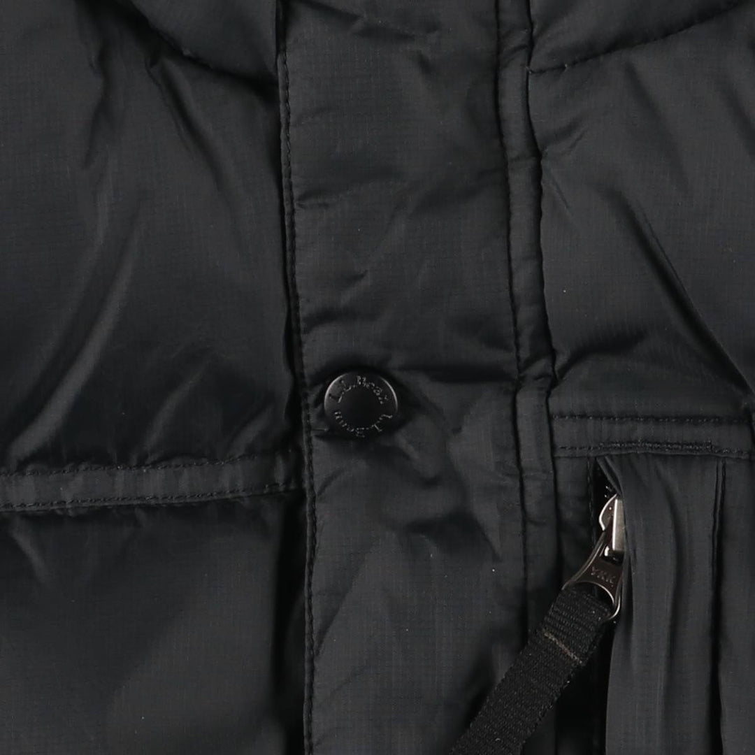 LLBean Goose Down Vest, Men's Size L Nylon black type Vintage Second Hand