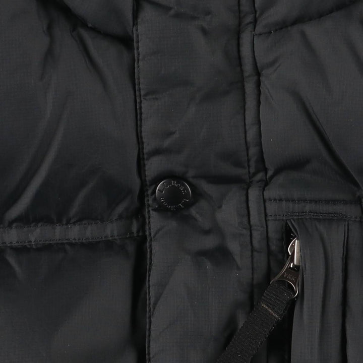 LLBean Goose Down Vest, Men's Size L Nylon black type Vintage Second Hand