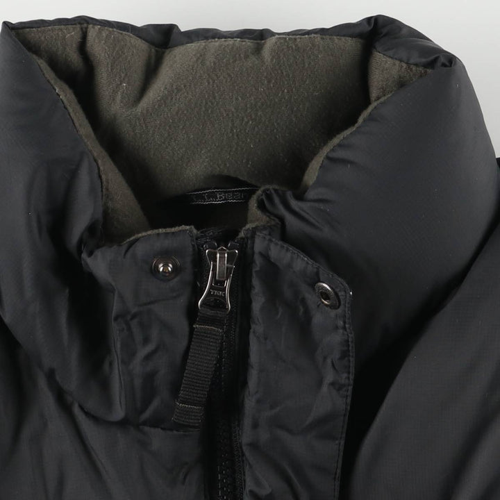 LLBean Goose Down Vest, Men's Size L Nylon black type Vintage Second Hand
