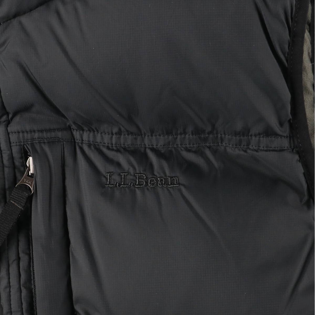 LLBean Goose Down Vest, Men's Size L Nylon black type Vintage Second Hand