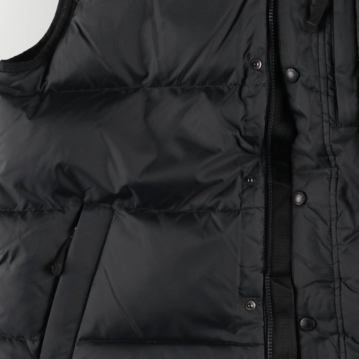 LLBean Goose Down Vest, Men's Size L Nylon black type Vintage Second Hand