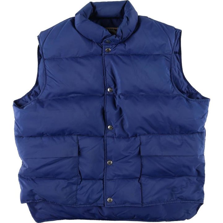 BLACK BEAR Down Vest, Made in USA, Men's XL Nylon blue type Vintage Second Hand