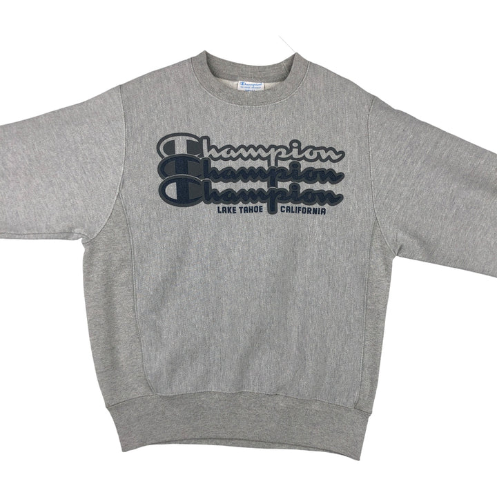 Champion Reverse Weave Logo Sweatshirt, Men's Size Small cotton gray type Vintage Second Hand