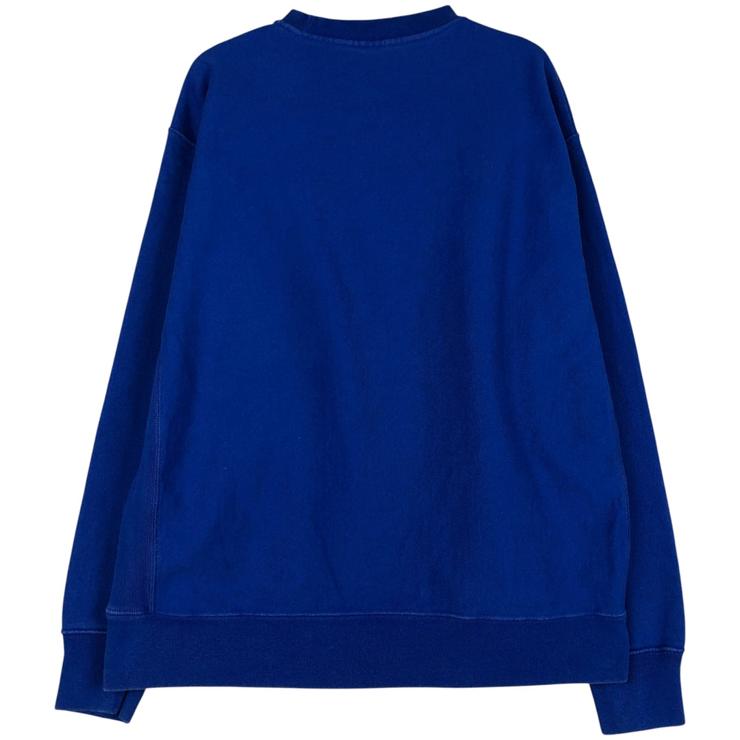 Champion REVERSE WEAVE Reverse Weave Printed Sweatshirt Trainer Men's XL cotton blue type Vintage Second Hand